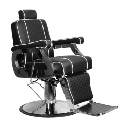 Profesionalus barber krėslas Gabbiano Paulo (juodas) – retro elegancija, maksimali galia ir Premium komfortas jūsų salonui