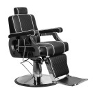 Profesionalus barber krėslas Gabbiano Paulo (juodas) – retro elegancija, maksimali galia ir Premium komfortas jūsų salonui