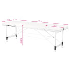 Sulankstomas masažo stalas Activ Fizjo 3 seg., baltas