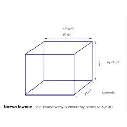 Hidraulinis kosmetologinis krėslas A-234C Pedi, baltas