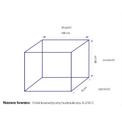 Hidraulinis kosmetologinis krėslas A210C salonams