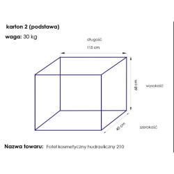 Hidraulinis kosmetologinis krėslas A 210, juodas