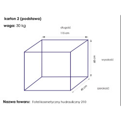 Hidraulinis kosmetologinis krėslas A-210, baltas
