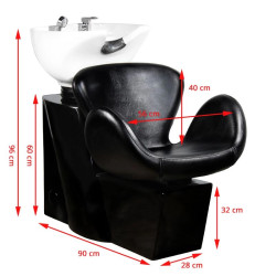 Kirpyklinė stacionari plautuvė Amsterdam, juoda