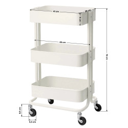 Kosmetologinis staliukas HS05 – baltas, salonams