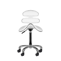 Meistro kėdė balno tipo AM-880, balta | Ergonomiška ir patogi kėdė salonui