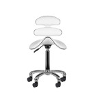 Meistro kėdė balno tipo AM-880, balta | Ergonomiška ir patogi kėdė salonui