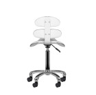 Meistro kėdė balno tipo AM-880, balta | Ergonomiška ir patogi kėdė salonui
