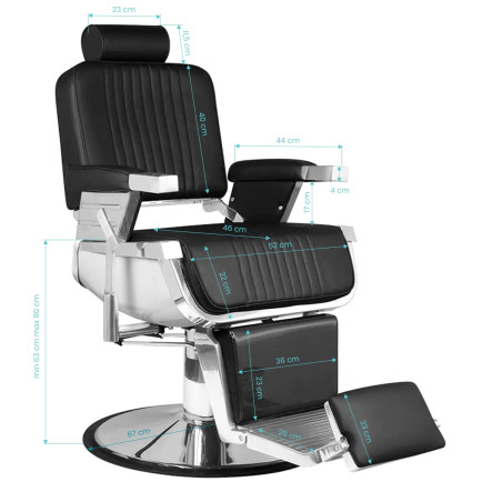 Barber kėdė Hair System Royal X juoda