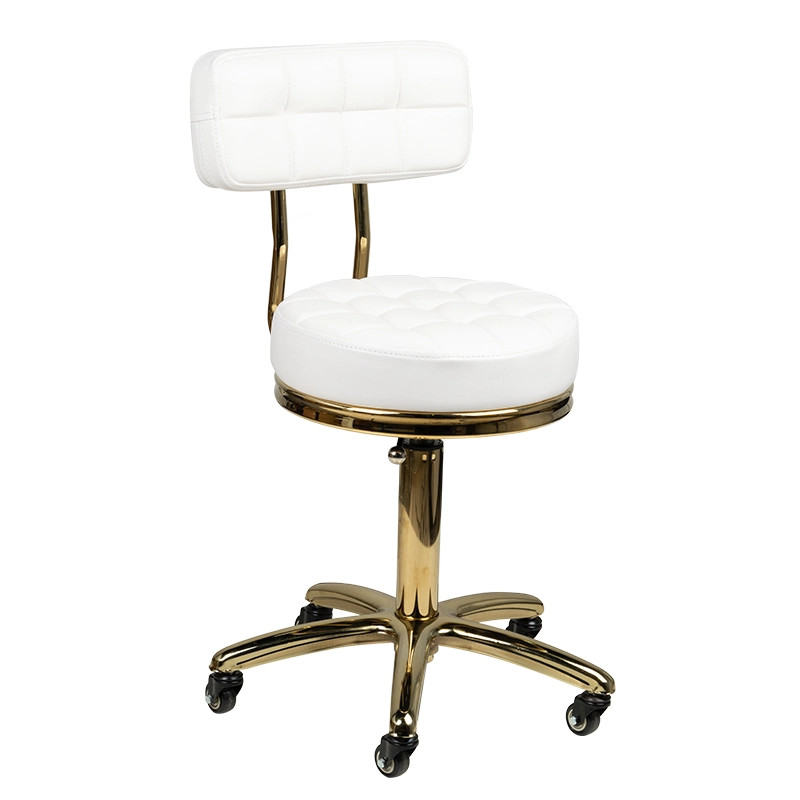 Meistro kėdė Gold AM-961, balta–auksinė