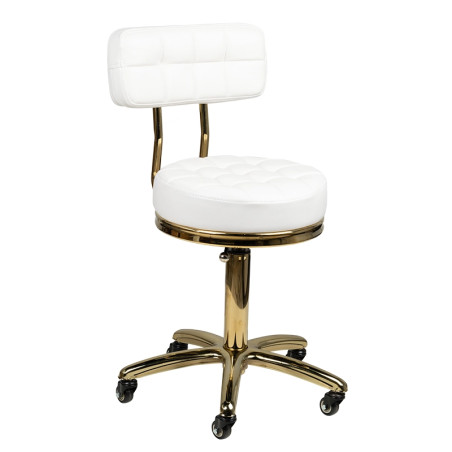 Meistro kėdė Gold AM-961, balta–auksinė