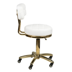 Meistro kėdė Gold AM-961, balta–auksinė