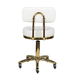 Meistro kėdė Gold AM-961, balta–auksinė