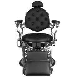 Barber krėslas Gabbiano Giulio Silver juodas salonams