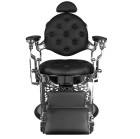Barber krėslas Gabbiano Giulio Silver juodas salonams