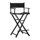 Kėdė makiažui ALU, juodos spalvos