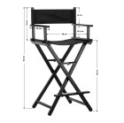 Kėdė makiažui ALU, juodos spalvos