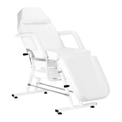 Mechaninis kosmetologinis krėslas Sillon, baltas