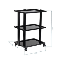 Kosmetologinis vežimėlis ProInk 1040, juodas