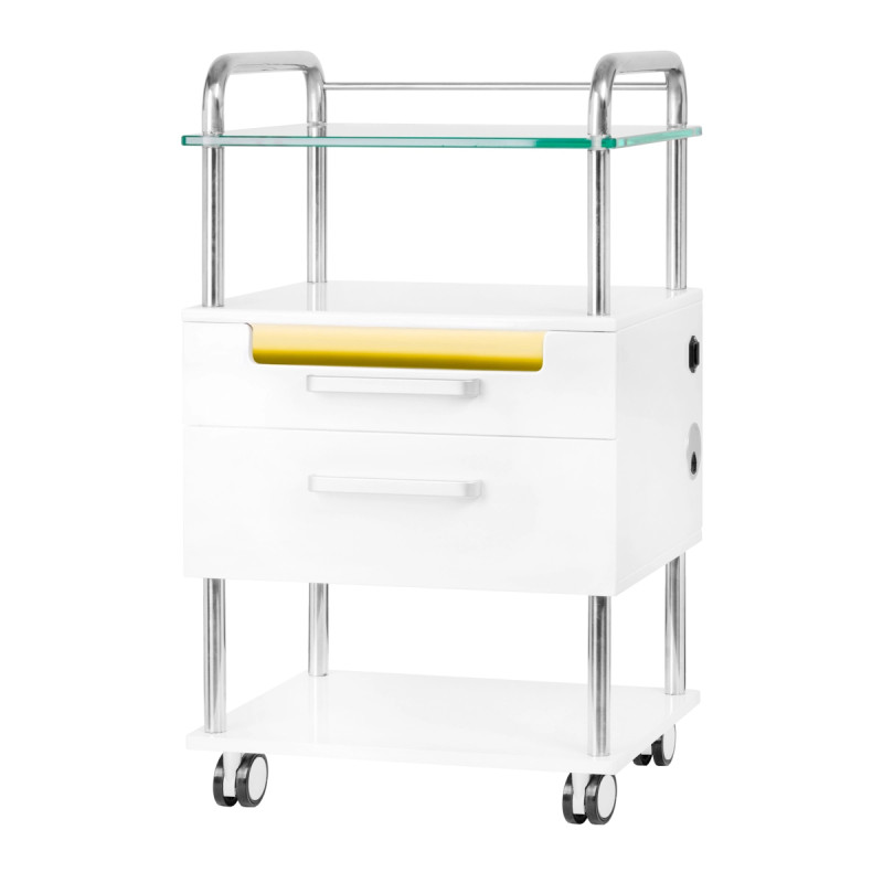 Kosmetologinis staliukas 6052T, baltas
