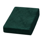 Kilpinė (frotinė) paklodė su guma, tamsiai žalia, 70x190 cm