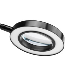 Stalinė LED lempa-lupa Snake Ring juoda salonams