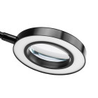 Stalinė LED lempa-lupa Snake Ring juoda salonams