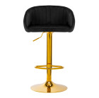 Makiažo kėdė 4Rico QS-B16, juoda | Prabangi, reguliuojama ir patogi