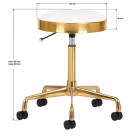 Meistro kėdė H7 balta-auksinė salonams