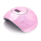 UV LED manikiūro lempa Shiny 86W rožinis perlas