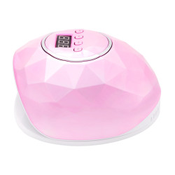 UV LED manikiūro lempa Shiny 86W rožinis perlas