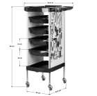 Kirpyklinis vežimėlis Gabbiano X11-9, balta-juoda