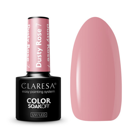 Gelinis lakas Claresa Dusty Rose 7, 5g – elegantiška rožinė