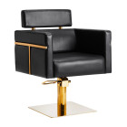 Kirpyklės kėdė Gabbiano Toledo – juoda su auksu