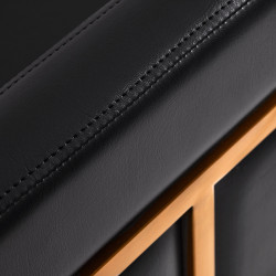 Kirpyklės kėdė Gabbiano Toledo – juoda su auksu