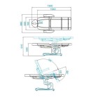 Elektrinis kosmetologinis krėslas Azzurro 708A baltas