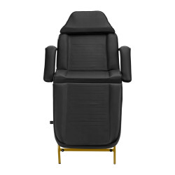 Mechaninis kosmetologinis krėslas 557G, juodas-auksinis