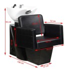 Kirpyklinė stacionari plautuvė Ankara, juoda | GrožioSalonams.lt