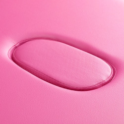 Juodo aliuminio sulankstomas masažo stalas Komfort Fizjo 2, rožinis