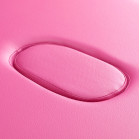 Juodo aliuminio sulankstomas masažo stalas Komfort Fizjo 2, rožinis