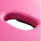 Juodo aliuminio sulankstomas masažo stalas Komfort Fizjo 2, rožinis