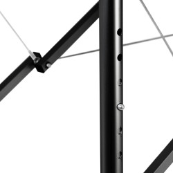 Juodo aliuminio sulankstomas masažo stalas Komfort Fizjo 2, rožinis