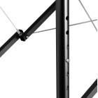 Juodo aliuminio sulankstomas masažo stalas Komfort Fizjo 2, rožinis