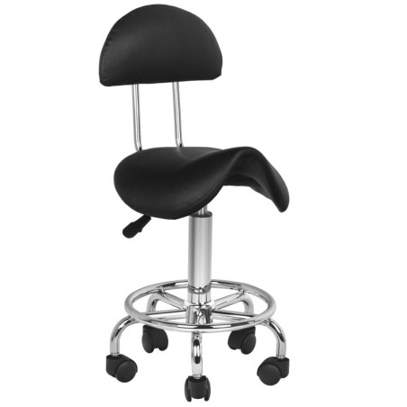 Ergonomiška balno tipo meistro kėdė 6001 (juoda) – sveika laikysena ir komfortas ilgų procedūrų metu