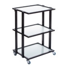 Kosmetologinis staliukas BCH-5043 juodas | Modernus ir funkcionalus dizainas