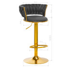 Makiažo kėdė 4Rico QS-B313a – pilka, elegantiška