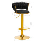 Makiažo kėdė 4Rico QS-B313a – juoda, elegantiška