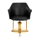 Gabbiano Marbella juoda–auksinė kirpimo kėdė salonams