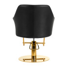 Gabbiano Marbella juoda–auksinė kirpimo kėdė salonams