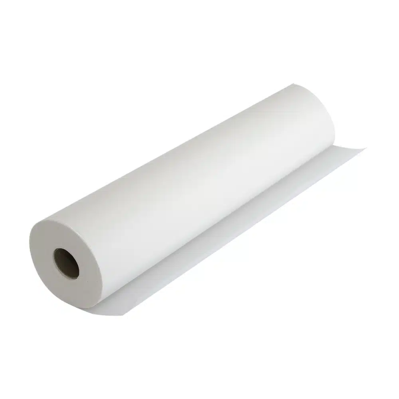 Vienkartinė flizelino paklodė rulone (70 cm x 150 m) – maksimali higiena ir patogus dozavimas su perforacija kas 210 cm